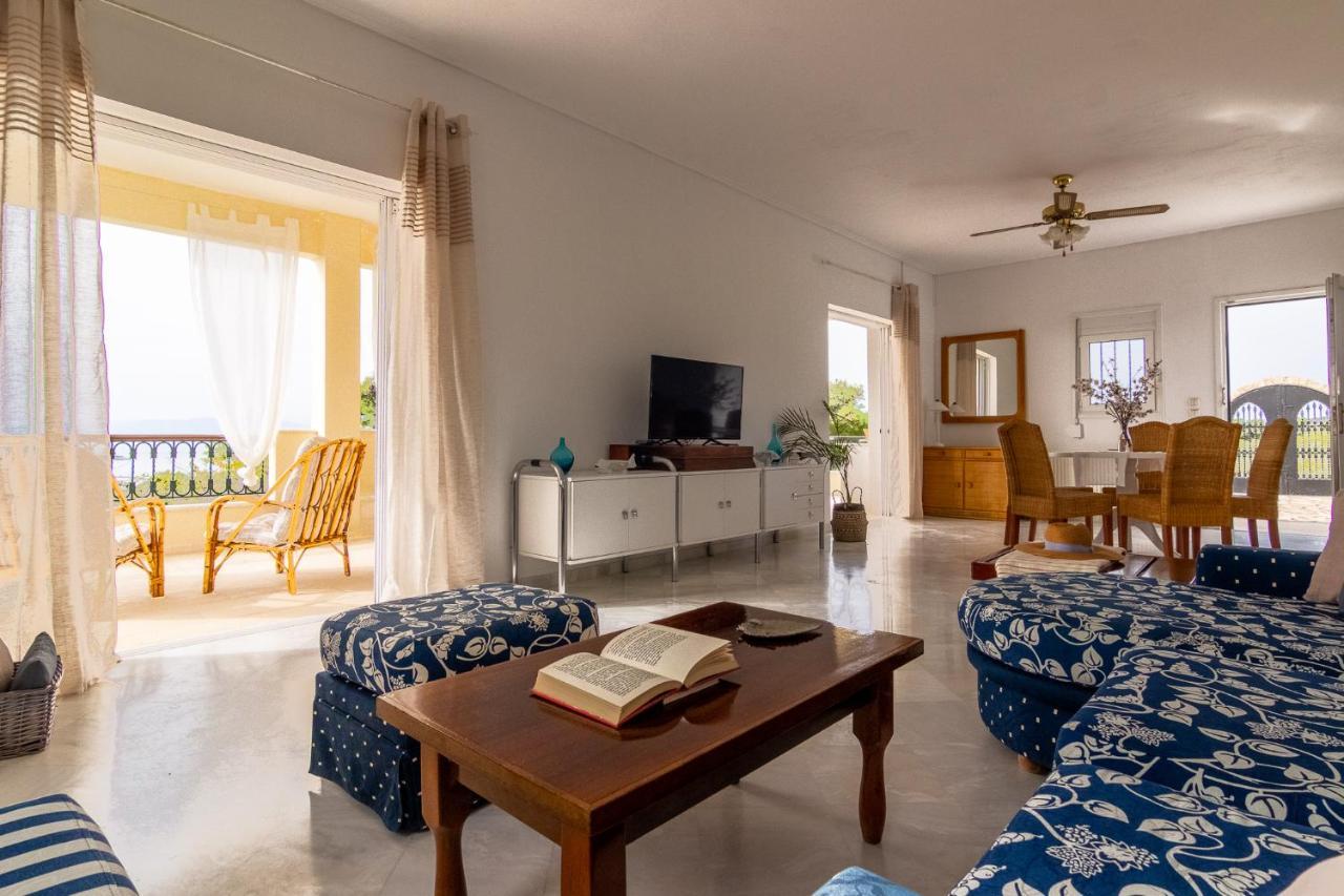 House With Amazing Ocean View And Patio - Pool Villa Porto Heli Dış mekan fotoğraf