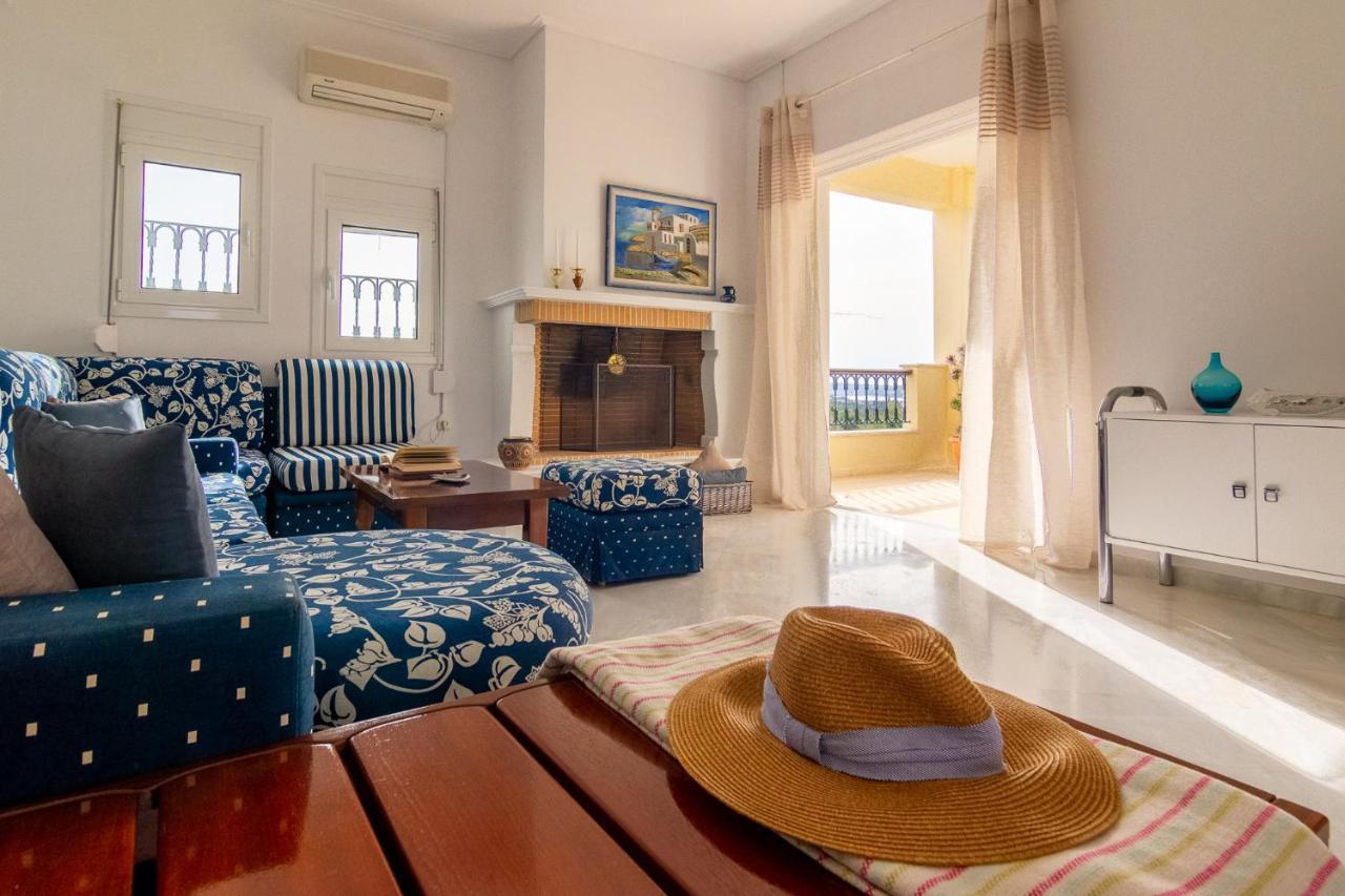 House With Amazing Ocean View And Patio - Pool Villa Porto Heli Dış mekan fotoğraf