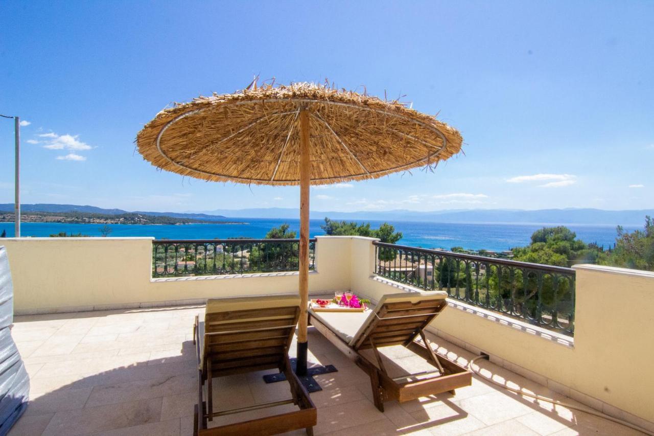 House With Amazing Ocean View And Patio - Pool Villa Porto Heli Dış mekan fotoğraf