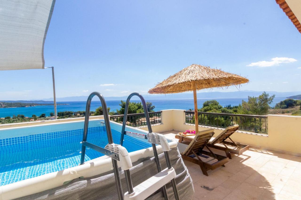 House With Amazing Ocean View And Patio - Pool Villa Porto Heli Dış mekan fotoğraf